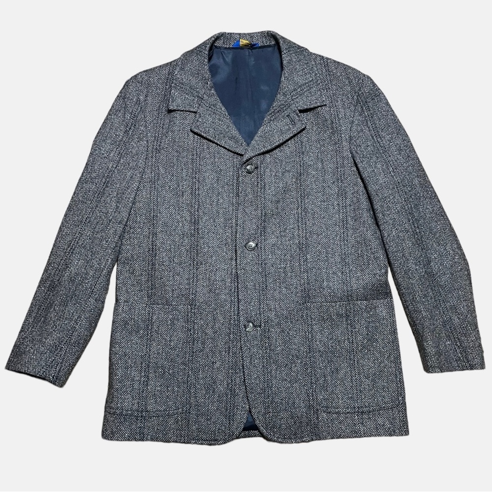 Pendleton Men’s 100% Virgin Wool Gray & Black Tweed Blazer Sz M